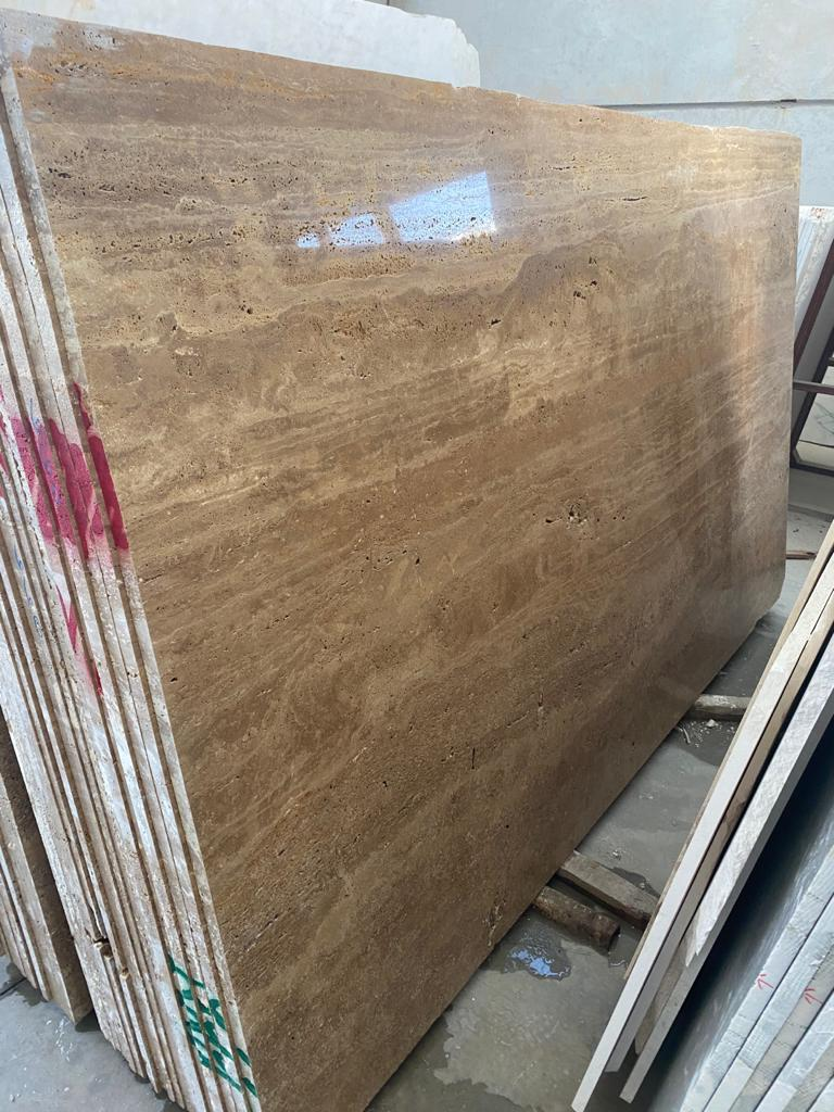 بلاط ترافرتين مجلي لمعة