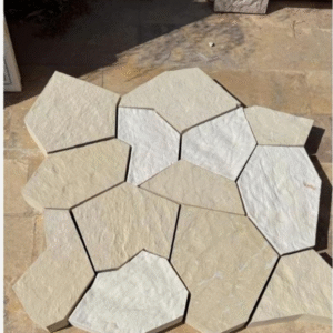 Honed Madaba Limestone & Rweished Sandstone tiles