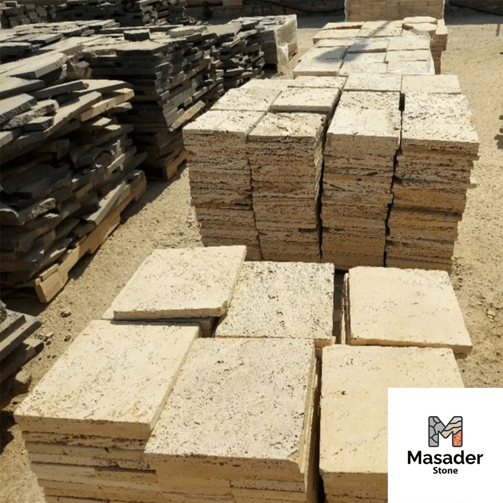 travertine tile silver white saw cut