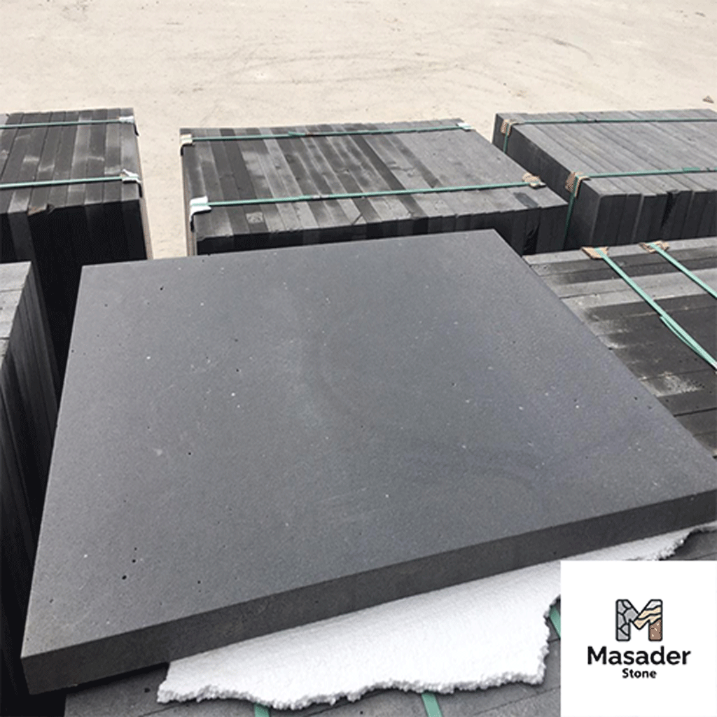 basalt tile black honed
